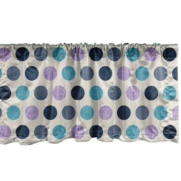 Ambesonne Geometric Window Valance, Ancestral Polka Dots, 54" X 18", Multicolor