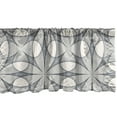 thumbnail image 1 of Ambesonne Geometric Window Valance, Angular Shapes with Stripes Monochrome Illustration Ornamental Line Art, Curtain Valance for Kitchen Bedroom Decor with Rod Pocket, 54" X 18", Ivory and Black, 1 of 2