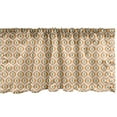 thumbnail image 1 of Ambesonne Geometric Window Valance, Cats Eye Pattern, 54" X 18", Orange Fern Green White, 1 of 3