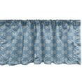 thumbnail image 1 of Ambesonne Geometric Window Valance, Circular Floral Shape, 54" X 12", Slate Blue Tan, 1 of 3