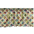 thumbnail image 1 of Ambesonne Geometric Window Valance, Circular Tile Arrangement, 54" X 18", Multicolor, 1 of 3