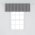 thumbnail image 1 of Ambesonne Geometric Window Valance, Geometric Composition of Rhombus Concentric Squares Contemporary Art, Curtain Valance for Kitchen Bedroom Decor with Rod Pocket, 54" X 18", Charcoal Grey and White, 1 of 2