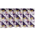 thumbnail image 1 of Ambesonne Geometric Window Valance, Composition of Triangles and Other Shapes Modern Abstract Art, Curtain Valance for Kitchen Bedroom Decor with Rod Pocket, 54" X 12", Purple Earth Yellow, 1 of 3