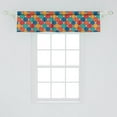 thumbnail image 1 of Ambesonne Geometric Window Valance, Design of Hexagonal Pattern Colorful Composition with Octagons and Square Shapes, Curtain Valance for Kitchen Bedroom Decor with Rod Pocket, 54" X 12", Multicolor, 1 of 3