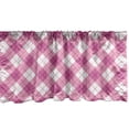 thumbnail image 1 of Ambesonne Geometric Window Valance, Diagonal Pastel Color, 54" X 12", Fuchsia Pale Pink White, 1 of 3
