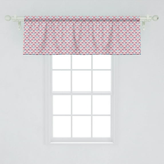Ambesonne Geometric Window Valance, Diamond Shaped Little Squares Avant Garde Color Boxes Checkered Modern, Curtain Valance for Kitchen Bedroom Decor with Rod Pocket, 54" X 18", Multicolor