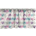thumbnail image 1 of Ambesonne Geometric Window Valance, Eastern Chevron Boho, 54" X 12", Violet Pink Teal, 1 of 3