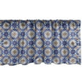 thumbnail image 1 of Ambesonne Geometric Window Valance, Flower Pattern Orient, 54" X 18", Violet Blue Orange Green, 1 of 3