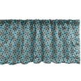 thumbnail image 1 of Ambesonne Geometric Window Valance, Flower Patterned, 54" X 12", Blue Vermilion Black, 1 of 3