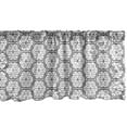 thumbnail image 1 of Ambesonne Geometric Window Valance, Geometrical Leaves, 54" X 18", Charcoal Grey White, 1 of 3