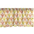 thumbnail image 1 of Ambesonne Geometric Window Valance, Grunge Composition of Triangles in Warm Colors Acrylic Design Geometric, Curtain Valance for Kitchen Bedroom Decor with Rod Pocket, 54" X 18", Orange Yellow Rust, 1 of 2