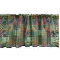 thumbnail image 1 of Ambesonne Geometric Window Valance, Grunge Folk Rainbow, 54" X 18", Multicolor, 1 of 3