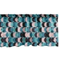 thumbnail image 1 of Ambesonne Geometric Window Valance, Grunge Half Rounds Motif, 54" X 18", Blush Seafoam Sea Blue, 1 of 2