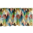 thumbnail image 1 of Ambesonne Geometric Window Valance, Intersected Zigzag Shapes, 54" X 18", Multicolor, 1 of 3