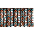 thumbnail image 1 of Ambesonne Geometric Window Valance, Modern Hexagon Design, 54" X 12", Turquoise Salmon, 1 of 3