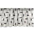 thumbnail image 1 of Ambesonne Geometric Window Valance, Modern Rectangular Grid, 54" X 12", Ivory and Charcoal Grey, 1 of 3