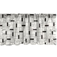 thumbnail image 1 of Ambesonne Geometric Window Valance, Modern Rectangular Grid, 54" X 18", Ivory and Charcoal Grey, 1 of 3