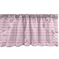 thumbnail image 1 of Ambesonne Geometric Window Valance, Modern Striped Art, 42" x 12", White Pink Grey, 1 of 3