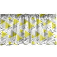thumbnail image 1 of Ambesonne Geometric Window Valance, Modern Triangular Design, 54" X 18", Yellow Charcoal Grey, 1 of 3