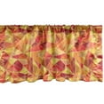 thumbnail image 1 of Ambesonne Geometric Window Valance, Mosaic Digital Style, 54" X 18", Orange Marigold Red, 1 of 3
