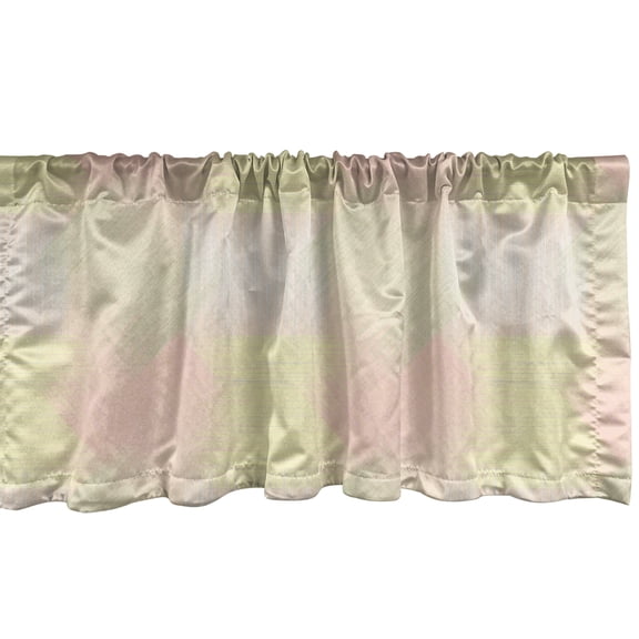 Ambesonne Geometric Window Valance, Pastel Vintage Lines, 54" X 12", Peach Grey White