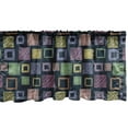 thumbnail image 1 of Ambesonne Geometric Window Valance, Pattern with Squares Hand Drawn Style with Different Texture Patterns, Curtain Valance for Kitchen Bedroom Decor with Rod Pocket, 54" X 12", Multicolor, 1 of 3