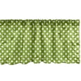 thumbnail image 1 of Ambesonne Geometric Window Valance, Polka Dots in Retro Style, 54" X 18", Lime Green White, 1 of 3