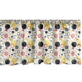 thumbnail image 1 of Ambesonne Geometric Window Valance, Randomly Scattered Striped Spots Dots Circles Lines and Triangles Memphis Style, Curtain Valance for Kitchen Bedroom Decor with Rod Pocket, 54" X 12", Multicolor, 1 of 3