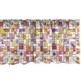 thumbnail image 1 of Ambesonne Geometric Window Valance, Rectangles and Rounds, 54" X 18", Multicolor, 1 of 3