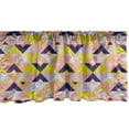 thumbnail image 1 of Ambesonne Geometric Window Valance, Repeating Colorful Pattern of Triangles and Diagonal Squares Illustration, Curtain Valance for Kitchen Bedroom Decor with Rod Pocket, 54" X 18", Multicolor, 1 of 2
