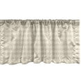 thumbnail image 1 of Ambesonne Geometric Window Valance, Retro Shabby Checked, 42" x 18", Brown Cream, 1 of 3