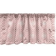 thumbnail image 1 of Ambesonne Geometric Window Valance, Rhombus Stripes Line, 54" X 12", Pale Pink, 1 of 3
