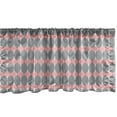 thumbnail image 1 of Ambesonne Geometric Window Valance, Round Edged Pink Rhombus, 54" X 12", Taupe Grey Pale Pink, 1 of 2