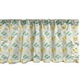 thumbnail image 1 of Ambesonne Geometric Window Valance, Sandals and Starfish, 42" x 12", Seafoam Yellow White, 1 of 3