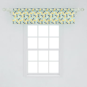 Ambesonne Geometric Window Valance, Shapes of Semicircles and Triangles, Curtain Valance for Kitchen Bedroom Decor with Rod Pocket, 54" X 12", Multicolor