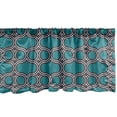 thumbnail image 1 of Ambesonne Geometric Window Valance, Simple Abstract Lattice in Cold Tones Print, Curtain Valance for Kitchen Bedroom Decor with Rod Pocket, 54" X 12", Petrol Blue Multicolor, 1 of 3