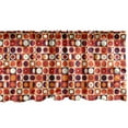 thumbnail image 1 of Ambesonne Geometric Window Valance, Sixties Style Ovals, 54" X 12", Marigold Maroon, 1 of 3