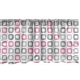 thumbnail image 1 of Ambesonne Geometric Window Valance, Square Frames Image, 54" X 18", Pink White Grey, 1 of 3