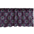 thumbnail image 1 of Ambesonne Geometric Window Valance, Squares Circles Dots, 54" X 18", Indigo Pink Pale Grey, 1 of 3