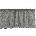 thumbnail image 1 of Ambesonne Geometric Window Valance, Striped Hexagons Ornament, 54" X 12", Charcoal Grey and White, 1 of 3