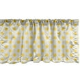 thumbnail image 1 of Ambesonne Geometric Window Valance, Summer Sun Motif, 54" X 18", Yellow White, 1 of 3