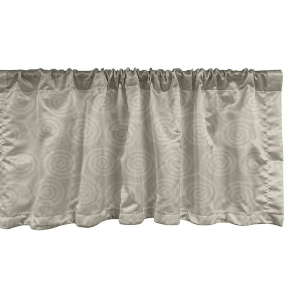 Ambesonne Geometric Window Valance, Triangular Shapes from Rounded Stripes Pattern Abstract Monochrome Art, Curtain Valance for Kitchen Bedroom Decor with Rod Pocket, 54" X 18", Dusk and Pale Sepia