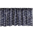 thumbnail image 1 of Ambesonne Geometric Window Valance, Vintage Japanese, 54" X 12", Dark Blue Cream, 1 of 3