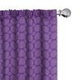 thumbnail image 1 of Ambesonne Geometrical 4-Panel Curtains, Purple Striped Rounds, 56"x95", Quartz Violet Fuchsia, 1 of 4