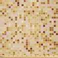 thumbnail image 1 of Ambesonne Geometrical Fabric by the Yard Microfiber, Abstract Mosaic Squares, 2 Yards, Pastel Brown Beige, 1 of 2