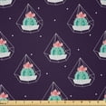 thumbnail image 1 of Ambesonne Geometrical Fabric by the Yard Microfiber, Diamond Shapes Cactus, 10 Yards, Dark Purple and Sea Green, 1 of 2