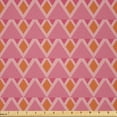 thumbnail image 1 of Ambesonne Geometrical Fabric by the Yard Microfiber, Rhombuses and Triangles, 5 Yards, Pastel Pink Blush, 1 of 2