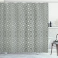 thumbnail image 1 of Ambesonne Geometrical Shower Curtain, Floral Hatched Motifs, 69"Wx70"L, Sage Green Grey, 1 of 4