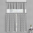 thumbnail image 1 of Ambesonne Geometrical Valance & Curtain, Ornamental Stars Motifs, 55"x30", Charcoal Grey and White, 1 of 7