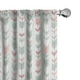 thumbnail image 1 of Ambesonne Geometry Window Curtains, Abstract Chevron Arrow, Each 28" W x 84" L, Pale Blue and Pink, 1 of 4